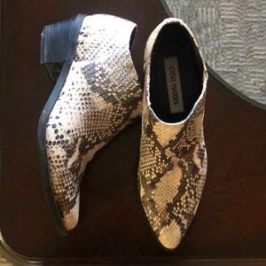 Steve Madden snakeskin booties
